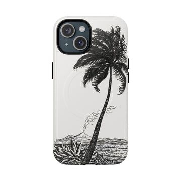 Palm tree with an island- Tough iPhone MagSafe® Case