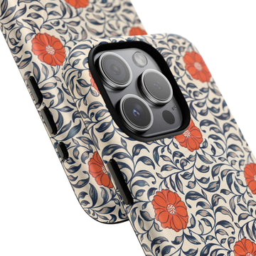 Flower Pattern- Tough iPhone MagSafe® Case