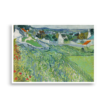 Vineyards of Auvers by Van Gogh- Premium Poster