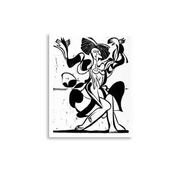 Danicing Mary Wigman by Ernst Ludwig Kirchner- Premium Poster