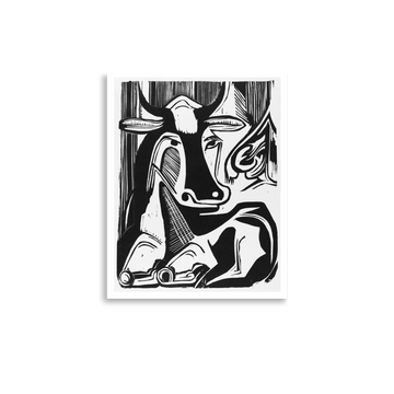 The Large Cow by Ernst Ludwig Kirchner- Premium Poster