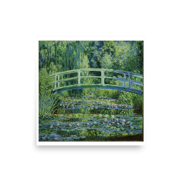Water Lilies and Japanese Bridge by Monet- Premium Poster