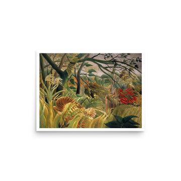 Tiger in a Tropical Storm by Henri Rousseau- Premium Poster