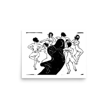Nudes Dancing around a Shadow by Ernst Ludwig Kirchner- Premium Poster