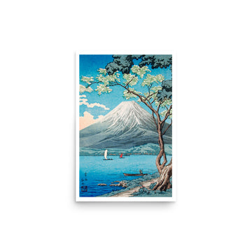 Mount Fuji from Lake Yamanaka- Premium Poster