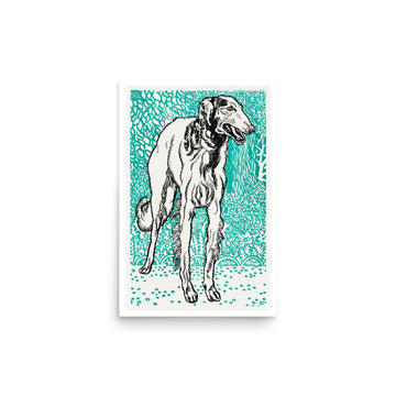 Greyhound by Moriz Jung- Premium Poster