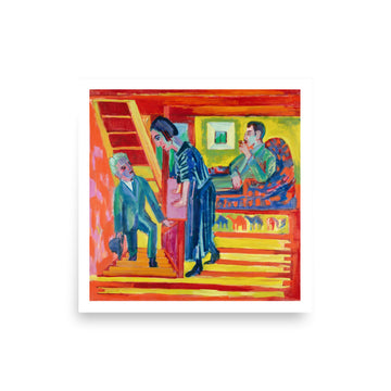 The Visit by Ernst Ludwig Kirchner- Premium Poster