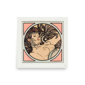 Stained glass window by Alfons Mucha- Premium Poster