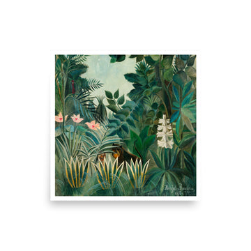 The Equatorial Jungle by Henri Rousseau- Premium Poster