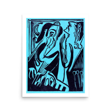 Pianist and Singer by Ernst Ludwig Kirchner- Premium Poster