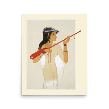 Egyptian Mandore player- Premium Poster