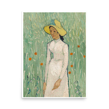 Girl in White by Van Gogh- Premium Poster