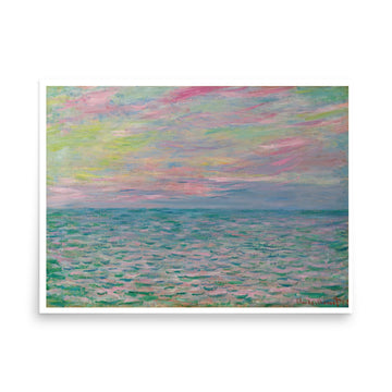Sunset at Pourville by Monet- Premium Poster