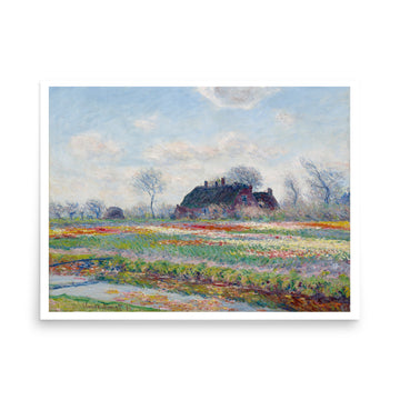 Tulip Fields by Monet- Premium Poster