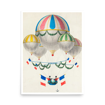 Decorated group of air balloons by Leon Benett- Premium Poster