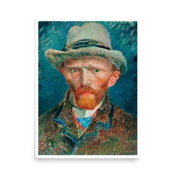 Self-portrait 1887 by Van Gogh- Premium Poster