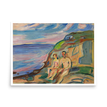 Sunbathing by Edvard Munch- Premium Poster