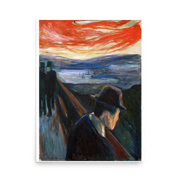 Sick Mood at Sunset by Edvard Munch- Premium Poster