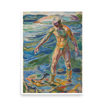 Bathing Man by Edvard Munch- Premium Poster