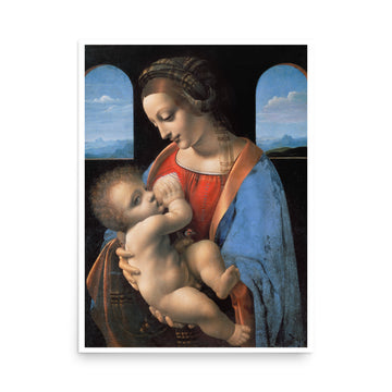 Madonna Litta by Da Vinci- Premium Poster