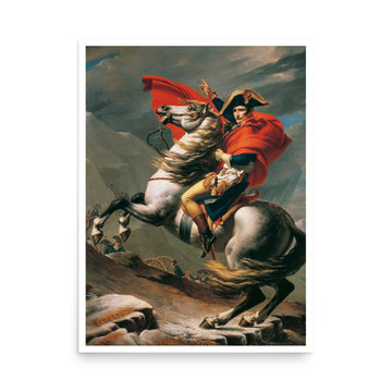 Napoleon Crossing the Alps by Jacques-Louis David- Premium Poster