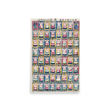 Sumo wrestlers by Utagawa Yoshikazu