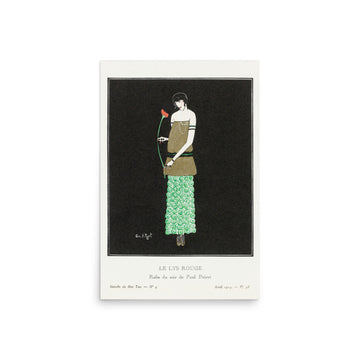 Le lys rouge by Simone A. Puget- Premium Poster