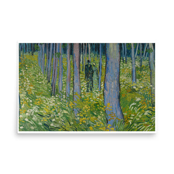 Undergrowth with Two Figures by Van Gogh- Premium Poster