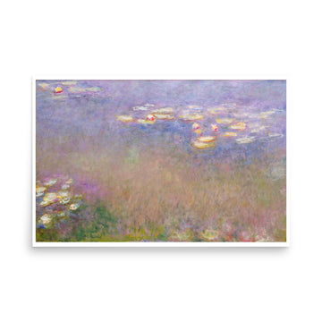 Water Lilies Purple by Monet- Premium Poster