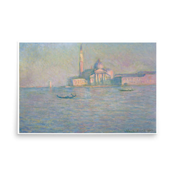 The Church of San Giorgio Maggiore Venice by Monet- Premium Poster