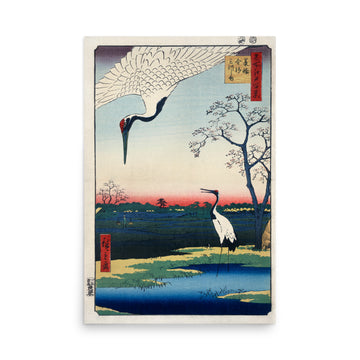 Japanese cranes- Premium Poster