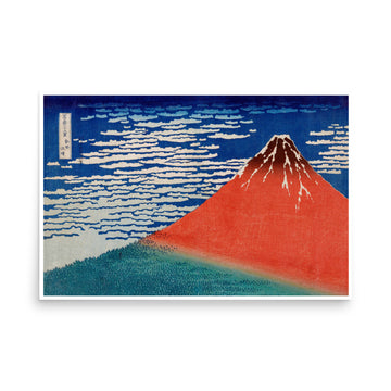 Hokusai's Fine Wind, Clear Morning- Premium Poster