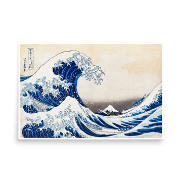 The Great Wave off Kanagawa by Hokusai- Premium Poster