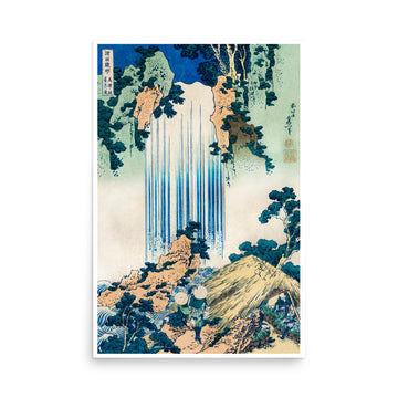 Yoro Waterfall by Hokusai- Premium Poster