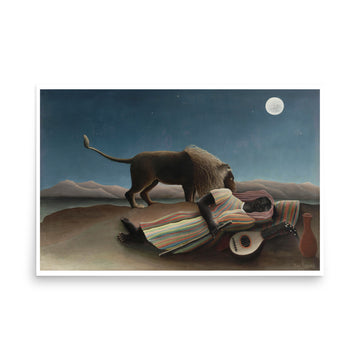 The Sleeping Gypsy by Henri Rousseau- Premium Poster