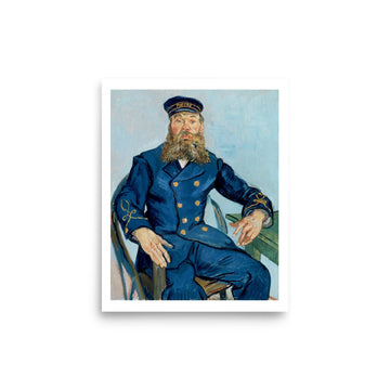 Portrait of the Postman Joseph Roulin by Van Gogh- Premium Poster