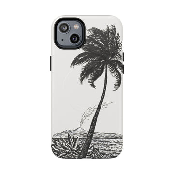 Palm tree with an island- Tough iPhone MagSafe® Case