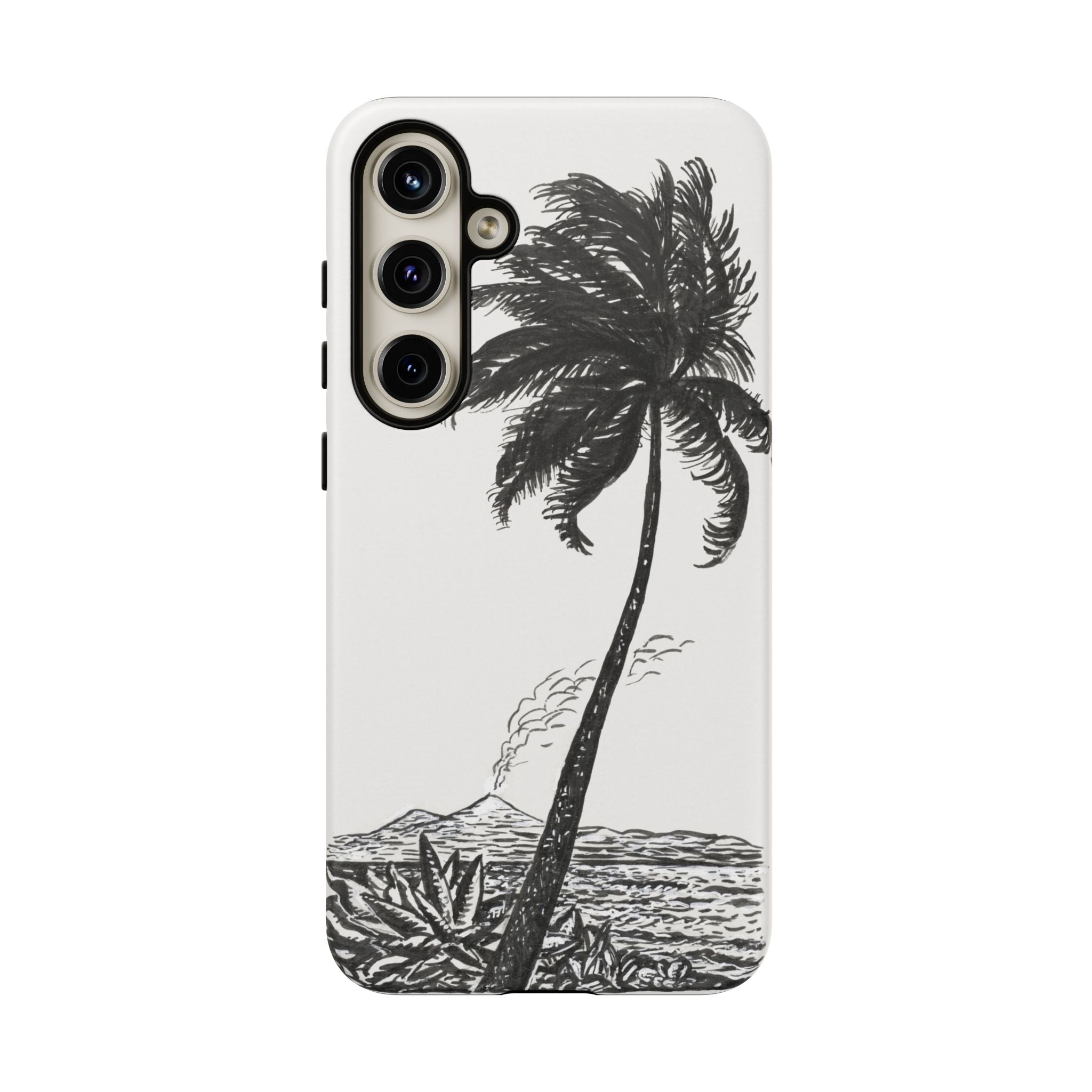 Palm tree with an island -Tough Case