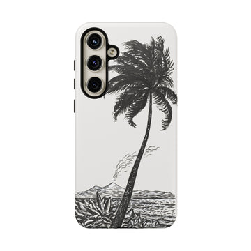 Palm tree with an island -Tough Case