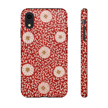 Red Floral Pattern- Tough Case