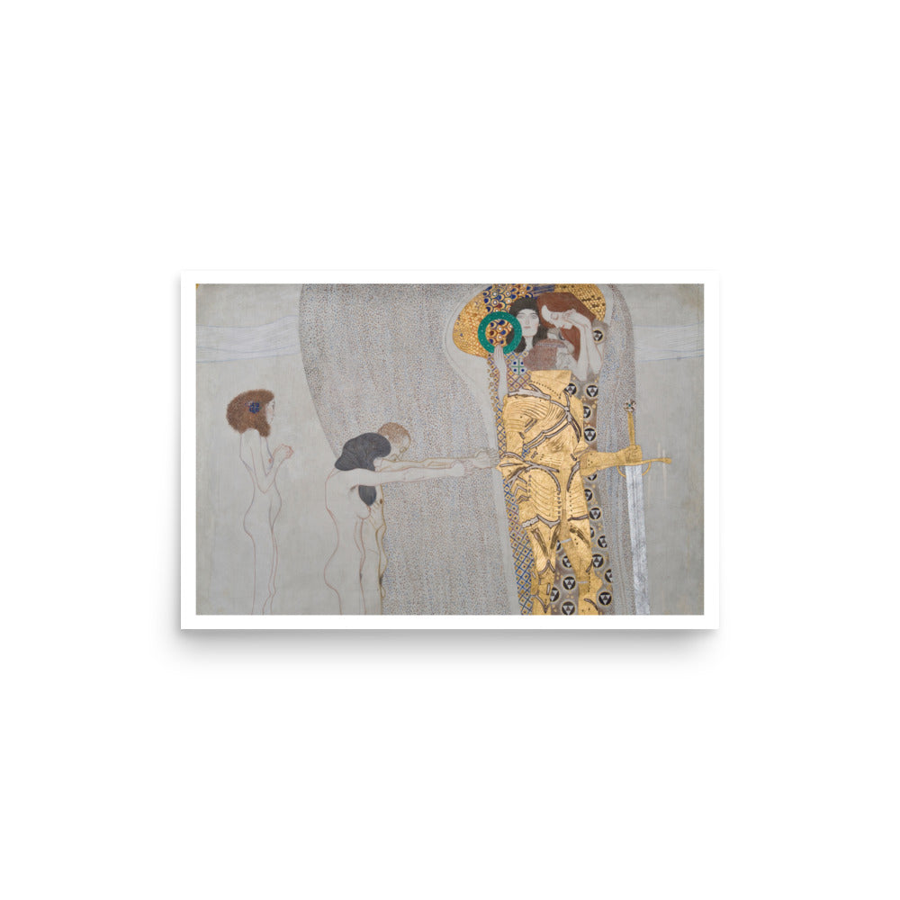 Beethoven Frieze, Panel 4 by Klimt- Premium Poster