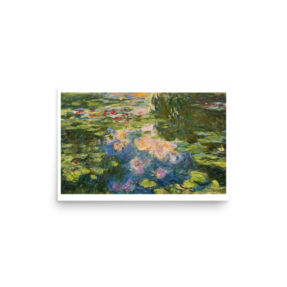Water Lilies 1919 by Monet- Premium Poster