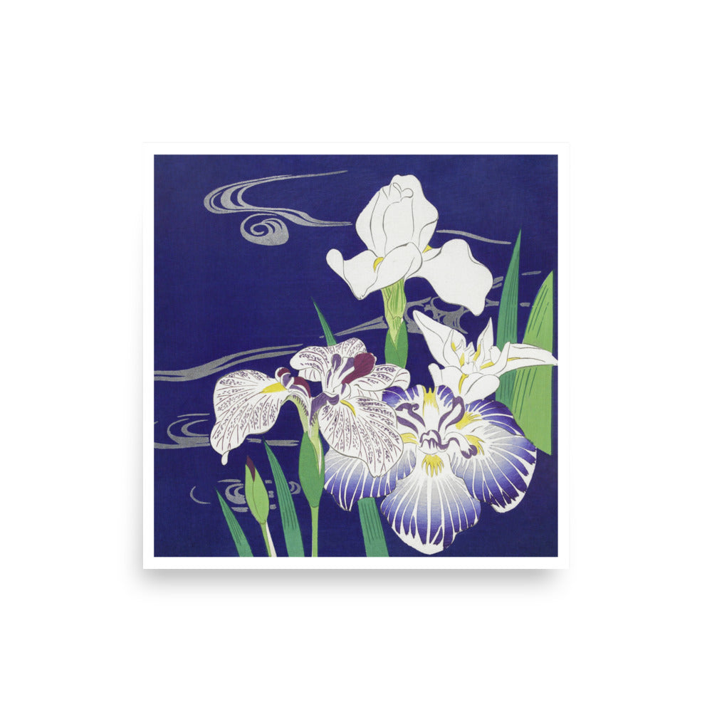 Irises by Kogyo Tsukioka- Premium Poster