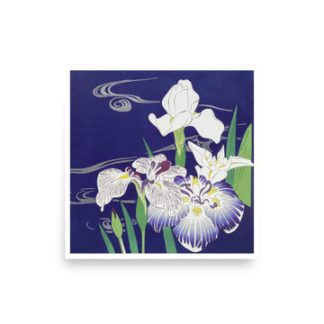Irises by Kogyo Tsukioka- Premium Poster