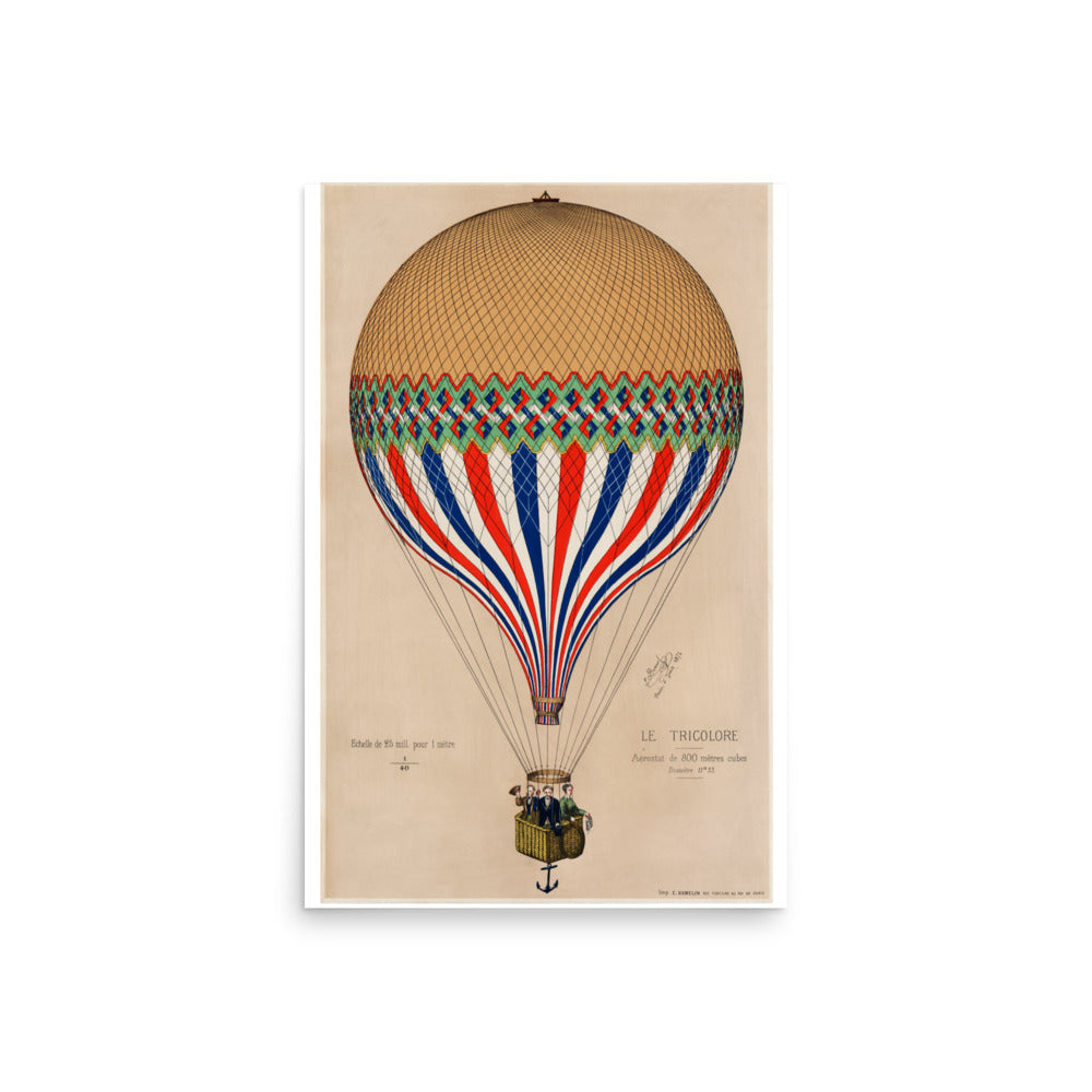The Tricolor with a French flag- Premium Poster