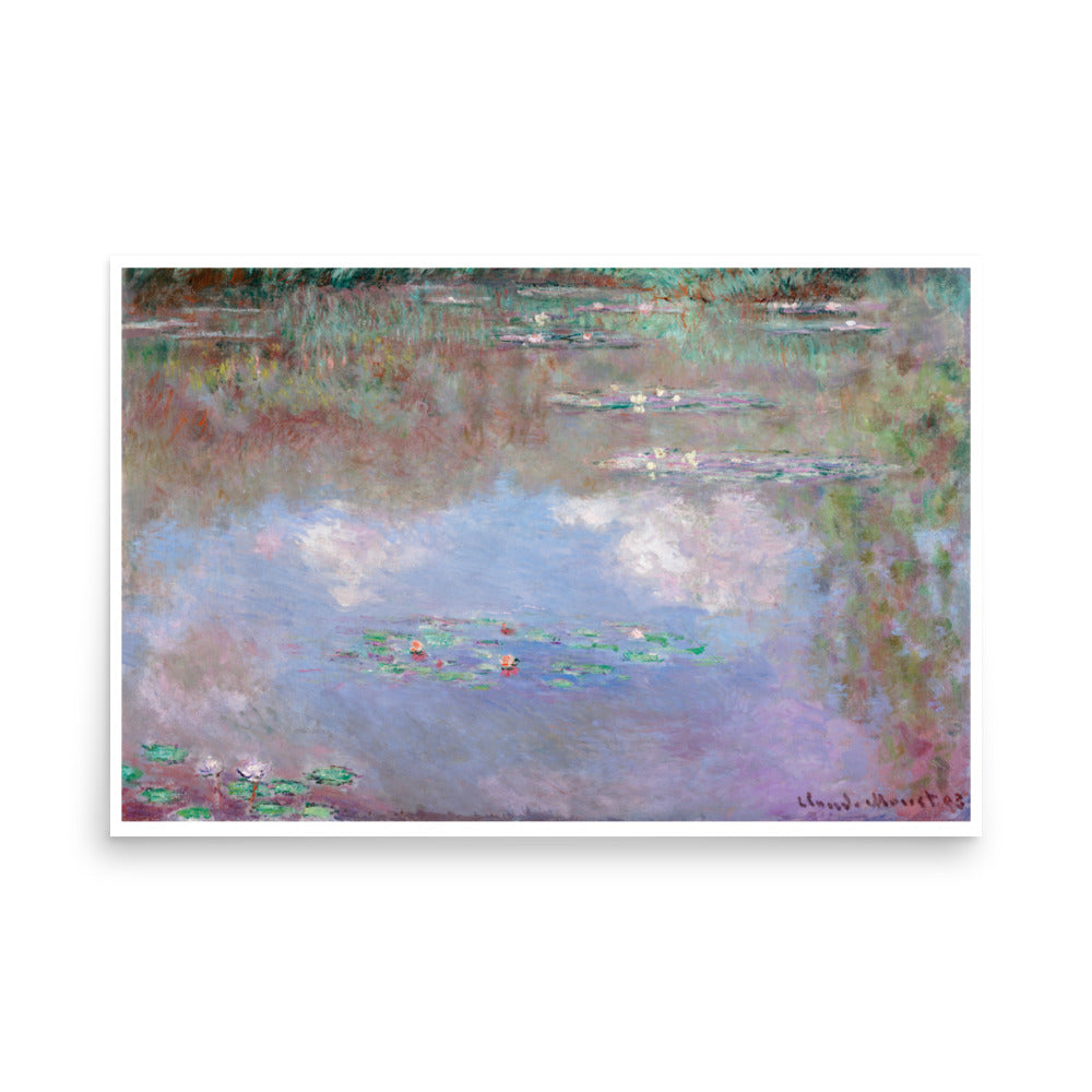 The Water Lily Pond Purple by Monet- Premium Poster